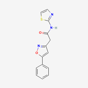 molecular formula C14H11N3O2S B3019921 2-(5-phenylisoxazol-3-yl)-N-(thiazol-2-yl)acetamide CAS No. 953173-92-7