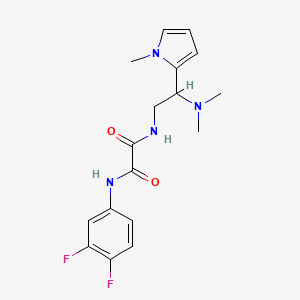molecular formula C17H20F2N4O2 B3019929 N1-(3,4-difluorophenyl)-N2-(2-(dimethylamino)-2-(1-methyl-1H-pyrrol-2-yl)ethyl)oxalamide CAS No. 1049480-86-5