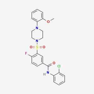 N-(2-chlorophenyl)-4-fluoro-3-{[4-(2-methoxyphenyl)piperazin-1-yl]sulfonyl}benzamide