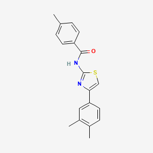 N-[4-(3,4-dimethylphenyl)-1,3-thiazol-2-yl]-4-methylbenzamide