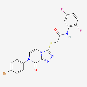 molecular formula C19H12BrF2N5O2S B3019945 2-[[7-(4-bromophenyl)-8-oxo-[1,2,4]triazolo[4,3-a]pyrazin-3-yl]sulfanyl]-N-(2,5-difluorophenyl)acetamide CAS No. 1223791-65-8