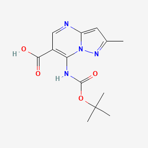 2-Methyl-7-[(2-methylpropan-2-yl)oxycarbonylamino]pyrazolo[1,5-a]pyrimidine-6-carboxylic acid