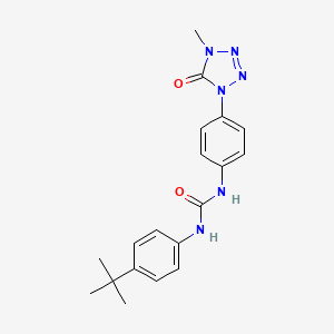 molecular formula C19H22N6O2 B3019956 1-(4-(tert-butyl)phenyl)-3-(4-(4-methyl-5-oxo-4,5-dihydro-1H-tetrazol-1-yl)phenyl)urea CAS No. 1396848-38-6