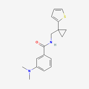 3-(dimethylamino)-N-((1-(thiophen-2-yl)cyclopropyl)methyl)benzamide