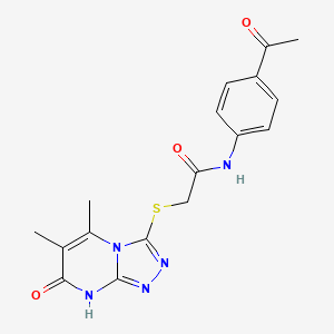 N-(4-acetylphenyl)-2-((5,6-dimethyl-7-oxo-7,8-dihydro-[1,2,4]triazolo[4,3-a]pyrimidin-3-yl)thio)acetamide
