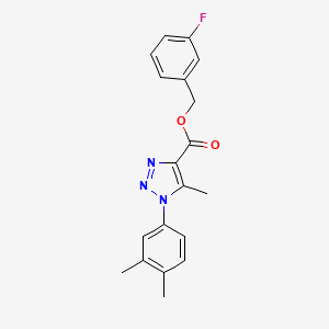 molecular formula C19H18FN3O2 B3019961 3-fluorobenzyl 1-(3,4-dimethylphenyl)-5-methyl-1H-1,2,3-triazole-4-carboxylate CAS No. 946253-33-4