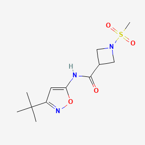 molecular formula C12H19N3O4S B3019963 N-(3-(tert-butyl)isoxazol-5-yl)-1-(methylsulfonyl)azetidine-3-carboxamide CAS No. 1428364-51-5