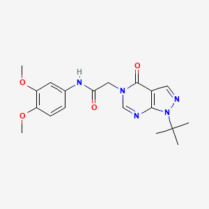 2-(1-(tert-butyl)-4-oxo-1H-pyrazolo[3,4-d]pyrimidin-5(4H)-yl)-N-(3,4-dimethoxyphenyl)acetamide