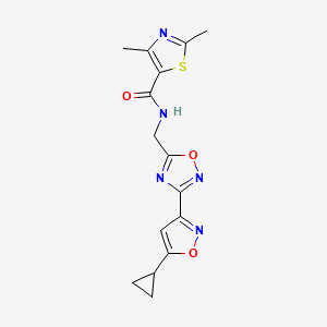 N-((3-(5-cyclopropylisoxazol-3-yl)-1,2,4-oxadiazol-5-yl)methyl)-2,4-dimethylthiazole-5-carboxamide