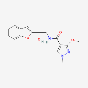 molecular formula C17H19N3O4 B3019966 N-(2-(benzofuran-2-yl)-2-hydroxypropyl)-3-methoxy-1-methyl-1H-pyrazole-4-carboxamide CAS No. 2034492-84-5