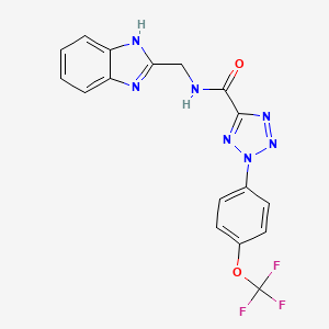 molecular formula C17H12F3N7O2 B3019967 N-((1H-benzo[d]imidazol-2-yl)methyl)-2-(4-(trifluoromethoxy)phenyl)-2H-tetrazole-5-carboxamide CAS No. 1396792-72-5