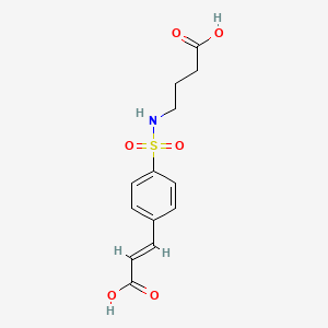 molecular formula C13H15NO6S B3019969 (E)-4-(4-(2-carboxyvinyl)phenylsulfonamido)butanoic acid CAS No. 298193-03-0