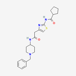 N-(4-(2-((1-benzylpiperidin-4-yl)amino)-2-oxoethyl)thiazol-2-yl)cyclopentanecarboxamide