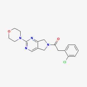 molecular formula C18H19ClN4O2 B3019979 2-(2-chlorophenyl)-1-(2-morpholino-5H-pyrrolo[3,4-d]pyrimidin-6(7H)-yl)ethanone CAS No. 2034223-93-1