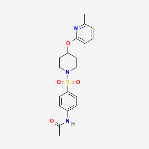 molecular formula C19H23N3O4S B3019980 N-(4-((4-((6-methylpyridin-2-yl)oxy)piperidin-1-yl)sulfonyl)phenyl)acetamide CAS No. 1797129-79-3