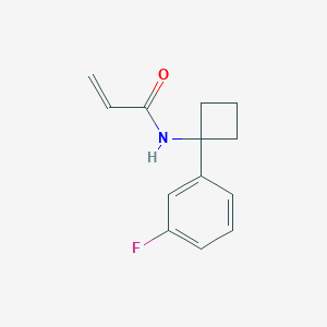 molecular formula C13H14FNO B3019990 N-[1-(3-Fluorophenyl)cyclobutyl]prop-2-enamide CAS No. 2361640-43-7