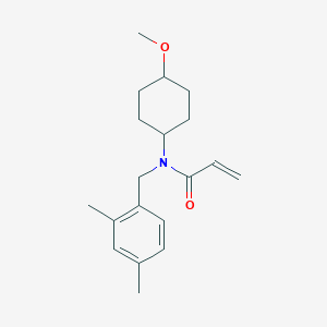 molecular formula C19H27NO2 B3019992 N-[(2,4-Dimethylphenyl)methyl]-N-(4-methoxycyclohexyl)prop-2-enamide CAS No. 2411306-36-8