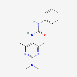 molecular formula C15H19N5O B3019995 1-(2-(Dimethylamino)-4,6-dimethylpyrimidin-5-yl)-3-phenylurea CAS No. 1448037-64-6