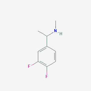 molecular formula C9H11F2N B3019996 [1-(3,4-Difluorophenyl)ethyl](methyl)amine CAS No. 929972-66-7