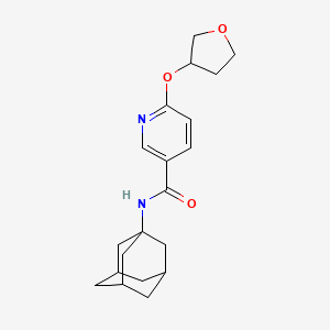 molecular formula C20H26N2O3 B3019999 N-((3s,5s,7s)-adamantan-1-yl)-6-((tetrahydrofuran-3-yl)oxy)nicotinamide CAS No. 2034270-99-8