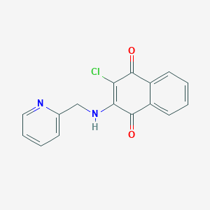 molecular formula C16H11ClN2O2 B3020008 2-Chloro-3-[(2-pyridinylmethyl)amino]naphthoquinone CAS No. 21217-58-3