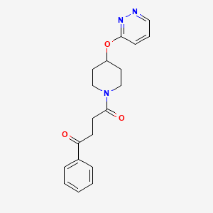 molecular formula C19H21N3O3 B3020015 1-Phenyl-4-(4-(pyridazin-3-yloxy)piperidin-1-yl)butane-1,4-dione CAS No. 1797957-57-3