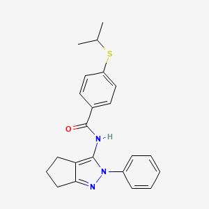 4-(isopropylthio)-N-(2-phenyl-2,4,5,6-tetrahydrocyclopenta[c]pyrazol-3-yl)benzamide