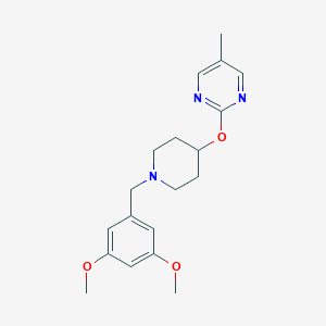 molecular formula C19H25N3O3 B3020020 2-[1-[(3,5-Dimethoxyphenyl)methyl]piperidin-4-yl]oxy-5-methylpyrimidine CAS No. 2380077-94-9