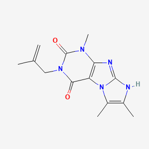 molecular formula C14H17N5O2 B3020024 1,6,7-trimethyl-3-(2-methylallyl)-1H-imidazo[2,1-f]purine-2,4(3H,8H)-dione CAS No. 923504-25-0