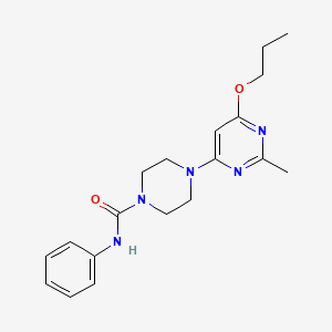 molecular formula C19H25N5O2 B3020027 4-(2-methyl-6-propoxypyrimidin-4-yl)-N-phenylpiperazine-1-carboxamide CAS No. 946249-48-5