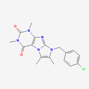 6-[(4-Chlorophenyl)methyl]-2,4,7,8-tetramethylpurino[7,8-a]imidazole-1,3-dione