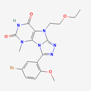 8-(5-Bromo-2-methoxyphenyl)-5-(2-ethoxyethyl)-1-methylpurino[8,9-c][1,2,4]triazole-2,4-dione