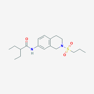 molecular formula C18H28N2O3S B3020048 2-ethyl-N-(2-(propylsulfonyl)-1,2,3,4-tetrahydroisoquinolin-7-yl)butanamide CAS No. 955233-18-8