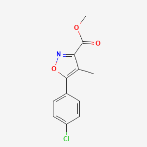 molecular formula C12H10ClNO3 B3020061 Methyl 5-(4-chlorophenyl)-4-methyl-1,2-oxazole-3-carboxylate CAS No. 1159981-42-6
