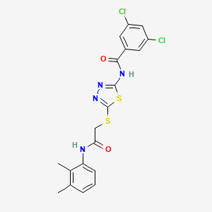 molecular formula C19H16Cl2N4O2S2 B3020064 3,5-dichloro-N-(5-((2-((2,3-dimethylphenyl)amino)-2-oxoethyl)thio)-1,3,4-thiadiazol-2-yl)benzamide CAS No. 392294-57-4
