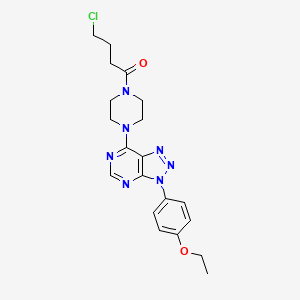 molecular formula C20H24ClN7O2 B3020065 4-chloro-1-(4-(3-(4-ethoxyphenyl)-3H-[1,2,3]triazolo[4,5-d]pyrimidin-7-yl)piperazin-1-yl)butan-1-one CAS No. 920185-28-0
