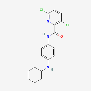 molecular formula C18H19Cl2N3O B3020075 3,6-dichloro-N-[4-(cyclohexylamino)phenyl]pyridine-2-carboxamide CAS No. 1259176-47-0