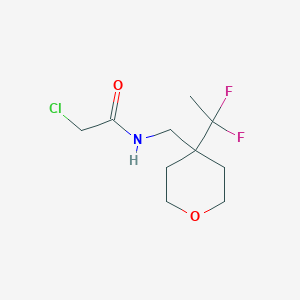 molecular formula C10H16ClF2NO2 B3020076 2-Chloro-N-[[4-(1,1-difluoroethyl)oxan-4-yl]methyl]acetamide CAS No. 2411286-27-4