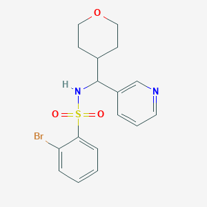 2-bromo-N-(pyridin-3-yl(tetrahydro-2H-pyran-4-yl)methyl)benzenesulfonamide
