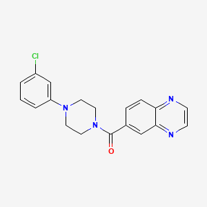 molecular formula C19H17ClN4O B3020081 (4-(3-Chlorophenyl)piperazin-1-yl)(quinoxalin-6-yl)methanone CAS No. 889303-40-6