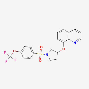 8-((1-((4-(Trifluoromethoxy)phenyl)sulfonyl)pyrrolidin-3-yl)oxy)quinoline