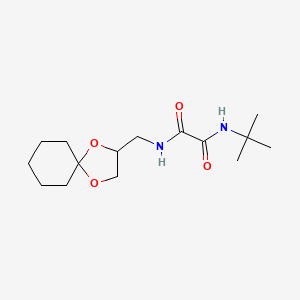 molecular formula C15H26N2O4 B3020095 N1-(1,4-dioxaspiro[4.5]decan-2-ylmethyl)-N2-(tert-butyl)oxalamide CAS No. 941914-63-2