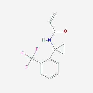 molecular formula C13H12F3NO B3020097 N-[1-[2-(Trifluoromethyl)phenyl]cyclopropyl]prop-2-enamide CAS No. 2411217-49-5