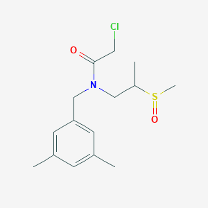 2-Chloro-N-[(3,5-dimethylphenyl)methyl]-N-(2-methylsulfinylpropyl)acetamide