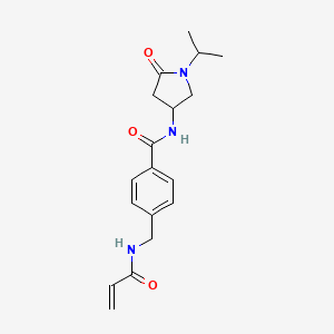 N-(5-Oxo-1-propan-2-ylpyrrolidin-3-yl)-4-[(prop-2-enoylamino)methyl]benzamide