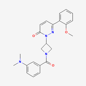 molecular formula C23H24N4O3 B3020120 2-[1-[3-(Dimethylamino)benzoyl]azetidin-3-yl]-6-(2-methoxyphenyl)pyridazin-3-one CAS No. 2380183-35-5
