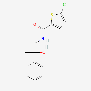 molecular formula C14H14ClNO2S B3020121 5-chloro-N-(2-hydroxy-2-phenylpropyl)thiophene-2-carboxamide CAS No. 1351659-81-8