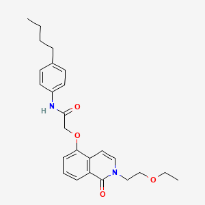 molecular formula C25H30N2O4 B3020127 N-(4-butylphenyl)-2-[2-(2-ethoxyethyl)-1-oxoisoquinolin-5-yl]oxyacetamide CAS No. 898457-42-6