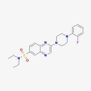 molecular formula C22H26FN5O2S B3020130 N-(3-fluorophenyl)-6-methyl-2-[(4-methylpiperidin-1-yl)carbonyl]quinolin-4-amine CAS No. 1216465-73-4