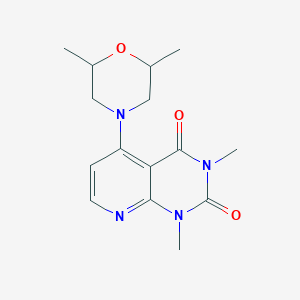 molecular formula C15H20N4O3 B3020131 5-(2,6-dimethylmorpholino)-1,3-dimethylpyrido[2,3-d]pyrimidine-2,4(1H,3H)-dione CAS No. 946203-31-2